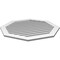 Ekena Millwork Octagonal Surface Mount PVC Gable Vent: Functional, w/ 3-1/2"W x 1"P Standard Frame, 40"W x 40"H GVPOC40X4001SF - alternate 2